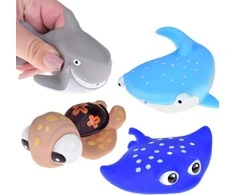 Jokomisiada Rubber bath toys Set of 4 SEASIDE ANIMALS ZA5858