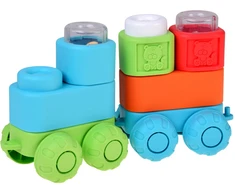 Jokomisiada Rubber blocks 3 in 1 - soft, sensory, sound, light 32 pieces ZA6435