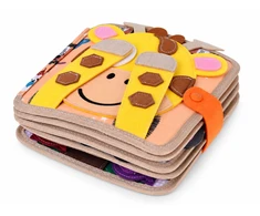 Jokomisiada Sensory manipulation book with Velcro and moving elements ZA6600
