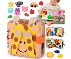 Jokomisiada Sensory manipulation book with Velcro and moving elements ZA6600