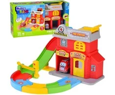 Jokomisiada Set of car garage with driveway FIRE BRIGADE + fire truck ZA5691
