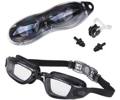 Jokomisiada SET UV ANTI-FOG swimming goggles + ear and nose plugs SP0792 CY