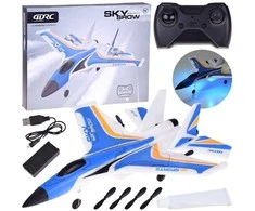 Jokomisiada Sky Show Airplane – Lightweight Foldable Foam Plane with LED and USB Powered Motor RC0721