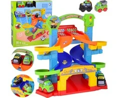 Jokomisiada Spiral Track car set + police car and dump truck 19 pieces ZA5692