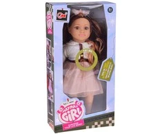 Jokomisiada Large, cute 48cm doll in a dress + built-in melody and soft body ZA5842