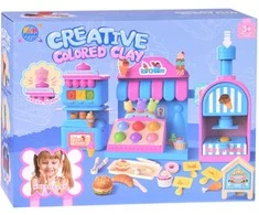 Jokomisiada Sweet set of PLASTIC Ice Kreminis Parlor Confectionery - lots of accessories ZA5895