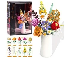 Jokomisiada Technical blocks flowers FLOWER BOUQUET ceramic vase 1070 pieces ZA5865