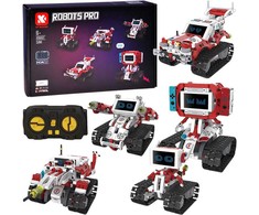 Jokomisiada Technical Building Blocks Robots Pro 5-in-1 Set with Remote Control and LED Screen RC0741