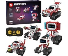 Jokomisiada Technical Building Blocks Robots Pro 5-in-1 Set with Remote Control and LED Screen RC0741