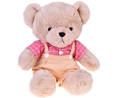 Jokomisiada Teddy bear - beige Filip 58cm in pink VINTAGE shirt ZA5923 A