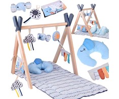 Jokomisiada Wooden Baby Gym Educational Play Mat for Infants ZA5882