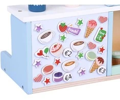 Jokomisiada Wooden Coffee Shop &amp; Ice Kreminis Parlor – Dessert and Ice Kreminis Playset ZA5937