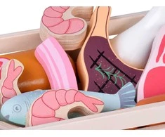 Jokomisiada Wooden COLD CUTS BOX - a set of toy meats for children ZA5942