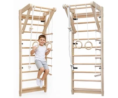 Jokomisiada Wooden playground for HOME - climbing frame + hanging elements SP0873