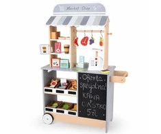 Jokomisiada Wooden shop for children - interactive MARKET with ice cube maker ZA6167