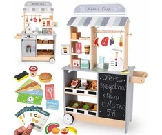 Jokomisiada Wooden shop for children - interactive MARKET with ice cube maker ZA6167