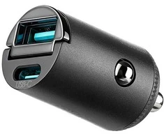 Joyroom JR-CCN18 65W USB-A USB-C Car Charger - Juodas