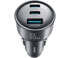 Joyroom JR-CCN19 65W 3-in-1 car charger Dark pilka