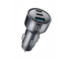 Joyroom JR-CCN19 65W 3-in-1 car charger Dark pilka