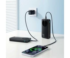 Joyroom JR-PBF14 Pro išorinė baterija 22,5 W 20000 mAh su skaitmeniniu ekranu 2x USB-A 1x USB-C - juoda