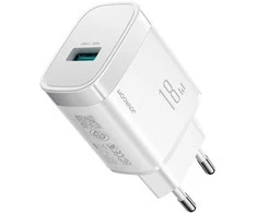 Joyroom JR-TF4 18W USB-A sieninis įkroviklis - Baltas