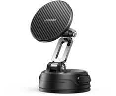 Joyroom JR-ZS51 magnetic car holder with suction cup for windshield or dashboard - juodas