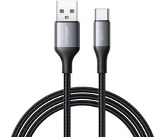 Joyroom S-A28 Flash Series 3A USB-A – USB-C cable 1m – juodos spalvos
