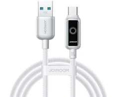 Kabelis Joyroom S-A55 StarFlight 66W USB-A – USB-C 1,2m – baltos spalvos