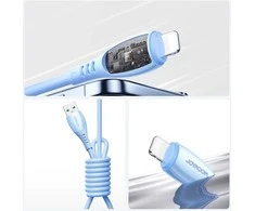Joyroom S-A59 „Vibrant“ serijos 3A USB-A – „Lightning“ laidas 1,2 m – mėlynas