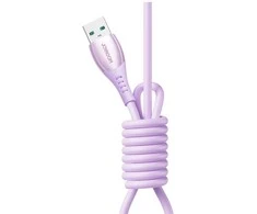 Joyroom S-A59 Vibrant serijos 3A USB-A - USB-C kabelis 1.2m - Violetinė