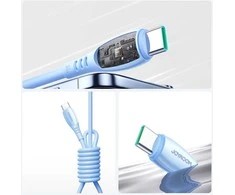 Joyroom S-A59 Vibrant Series 60W USB-C - USB-C cable 1.2m - mėlynas