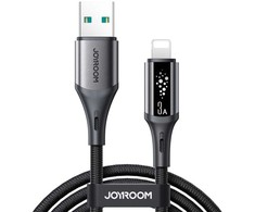 Joyroom S-A60 StarTalk 3A USB-A - Lightning kabelis 1.2m - juodas