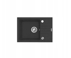 Juodas sink set with flexi faucet - MAIDSINKS BALI sink (62x44) 1B1D juodas + Flessi Juodas Edition faucet