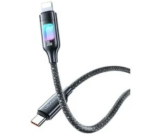 USAMS TC serijos SJ749 30W USB-C į Lightning kabelis 1.2 m, tamsinti