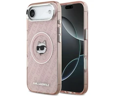Dėklas Karl Lagerfeld IML Choupette Head Logo MagSafe Case for iPhone 17 Air - Rožinė