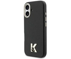 Dėklas Karl Lagerfeld case for IPHONE 17 compatible with MagSafe KLHMP17S5PGFKHGK (PU FW W/ KHead Logo) juodas