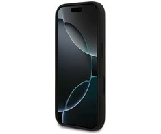 Karl Lagerfeld dėklas, skirtas IPHONE 17 Pro, suderinamas su MagSafe KLHMP17LSKCGRGOK (silikonas su K&amp;C eskizu ir logotipu), juodas