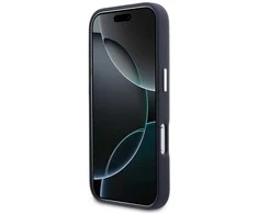Karl Lagerfeld dėklas, skirtas IPHONE 17 Pro Max, suderinamas su MagSafe KLHMP17X6PFKCLB (PU FW W/ K&amp;C Head Pin) mėlynas