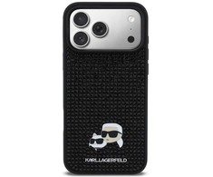 Dėklas Karl Lagerfeld case for IPHONE 17 Pro Max KLHCP17X6PRKCLK (Rhinestone W/ K&amp;C PIN) juodas