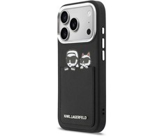 Dėklas Karl Lagerfeld case for IPHONE 17 Pro Max KLHCP17X6PCSPKCK (PU W/ K&amp;C Print &amp; Pocket) juodas