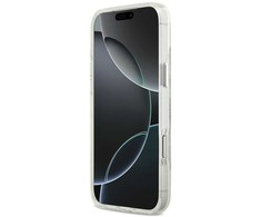 Karl Lagerfeld IML Glitter Karl &amp; Choupette Sketch Logo MagSafe dėklas skirtas Apple iPhone 17 Pro Max Clear