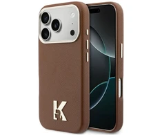 Dėklas Karl Lagerfeld case for IPHONE 17 Pro Max compatible with MagSafe KLHMP17X5PGFKHGW (Karl Head Logo) ruda