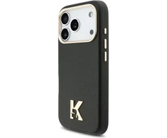 Dėklas Karl Lagerfeld case for IPHONE 17 Pro compatible with MagSafe KLHMP17L5PGFKHGK (Karl Head Logo) juodas
