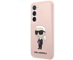 Karl Lagerfeld KLHCS23SSNIKBCP S23 S911kietas dėklas rožinės spalvos Silicone Ikonik