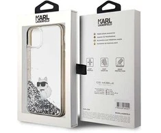 Apple iPhone 11 / XR Karl Lagerfeld dėklas Liquid Glitter Choupette (KLHCN61LKCNSK) skaidrus