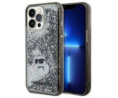 Karl Lagerfeld KLHCP13XLKCNSK Apple iPhone 13 Pro Max 6.7″ skaidrus kietas dėklas Liquid Glitter Choupette