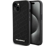 Karl Lagerfeld KLHCP15MPQKPMK Apple iPhone 15 Plus / 14 Plus 6.7″ juodos spalvos kietas dėklas Quilted K Pattern