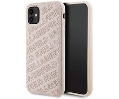 Karl Lagerfeld KLHCN61PQKPMP Apple iPhone 11 /Xr 6.1″ rožinės spalvos kietas dėklas Quilted K Pattern