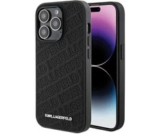 Dėklas Karl Lagerfeld KLHCP15LPQKPMK IPHONE 15 PRO 6.1 "Juodas/Juodas HARDCASE QUILTED K PATTERN