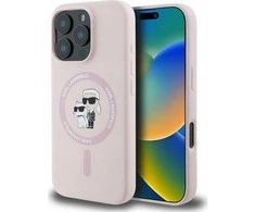 Karl Lagerfeld KLHMP16MSCMKCRHP Apple iPhone 16 Plus 6.7″ rožinės spalvos kietas dėklas Silicone Karl&amp;Choupette Head